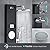 ROVOGO Stainless Steel Rainfall Shower Panel Tower System, 9-inch Overhead Shower + 2 Body Massage Sprays + 3-Mode Handheld, Multi-Function Shower Column with Temperature Display, Black