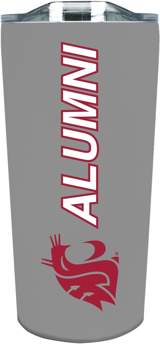 The Fanatic Group Washington State University Alum 18 oz. Double Walled Stainless Steel Soft Touch Tumbler - Silver