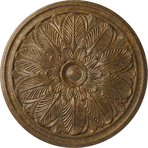 Image of Ekena Millwork CM22BORZS Bordeaux Ceiling Medallion, Rubbed Bronze