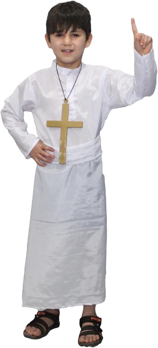 Kaku Fancy Dresses Christmas Costumes For Kids, Nativity Set for Boys & Girls, Christmas Theme Dress - Mother Merry, Shepherd, Wise Men, Priest, Fairy Angel, Prince Costume for Boys & Girls