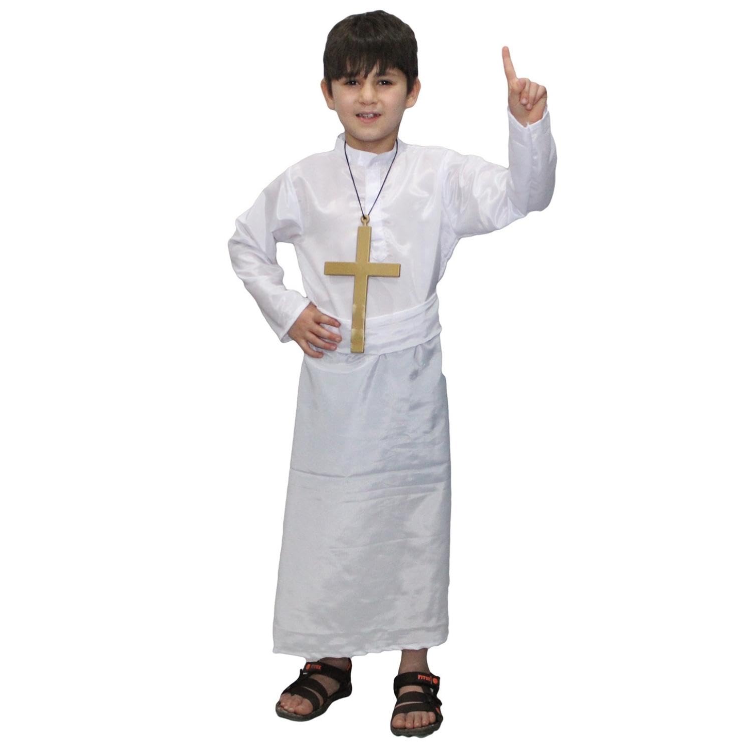 Kaku Fancy Dresses Christmas Costumes For Kids, Nativity Set for Boys & Girls, Christmas Theme Dress - Mother Merry, Shepherd, Wise Men, Priest, Fairy Angel, Prince Costume for Boys & Girls