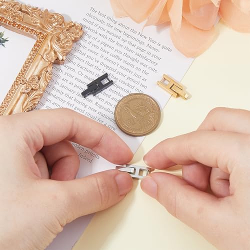 SUPERFINDINGS 3 Pièces Fermoir D'Extension de Montre en Acier Inoxydable 0.28 Pouces Carré à Rapide Petit Remplacement Bracelet en Métal Fermoirs Pour Bijoux – vue 5