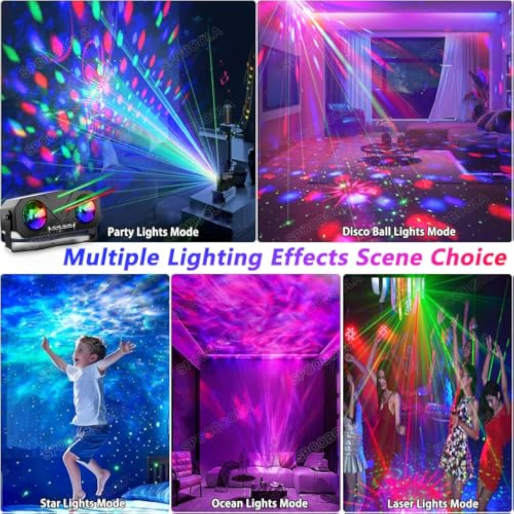Disco Ball Light Party Strobe Projector with Remote Control