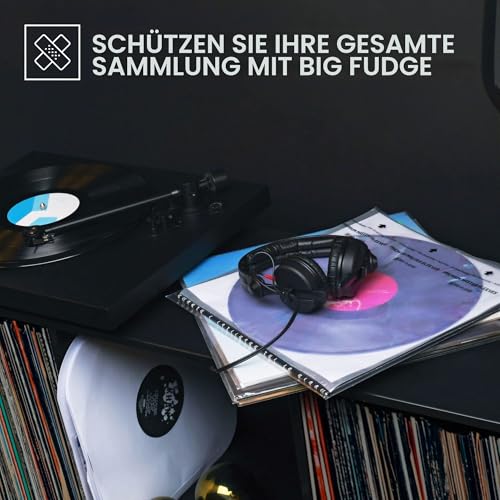 Big Fudge Premium Master Schallplatten Hüllen Innen - 12\ x 50 STK. - Archivhüllen Antistatisch aus Reispapier - Dursichtige 3-Lagige Vinyl LP Schutzhüllen - Vinyl Inner Sleeves