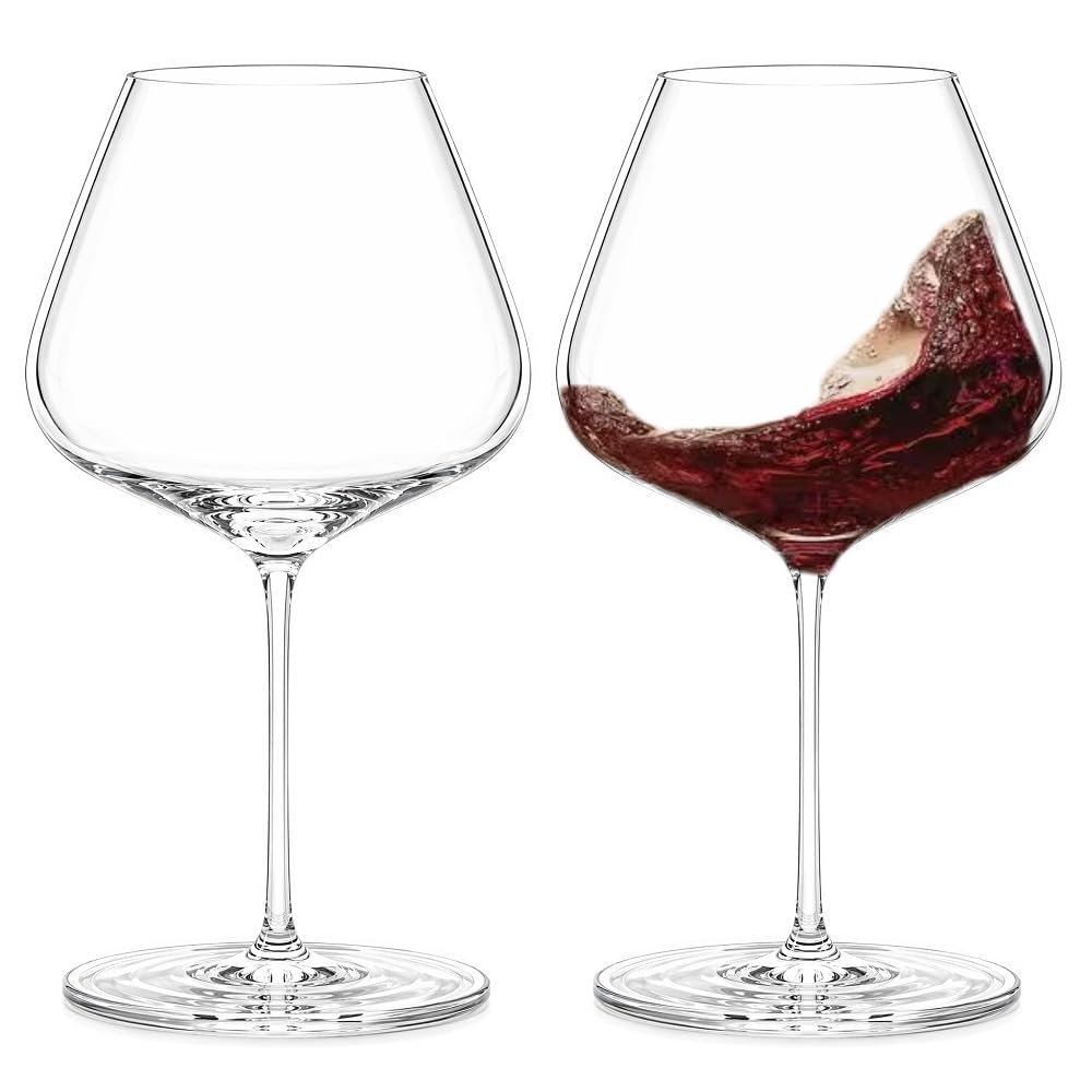 Copas de cristal ultrafinas para vino blanco Chardonnay y tintos de gran formato