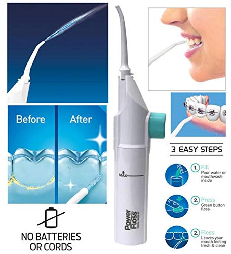 Orland Floss Dental Water Jet Portable Oral Irrigator Water Tooth Cleaner Flosser (White)