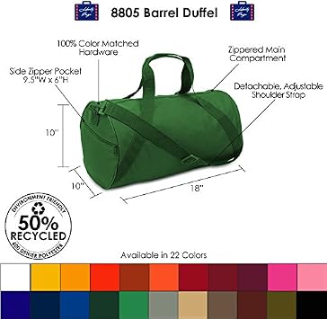 Liberty Bags 8805 Barrel Duffel (Forest)