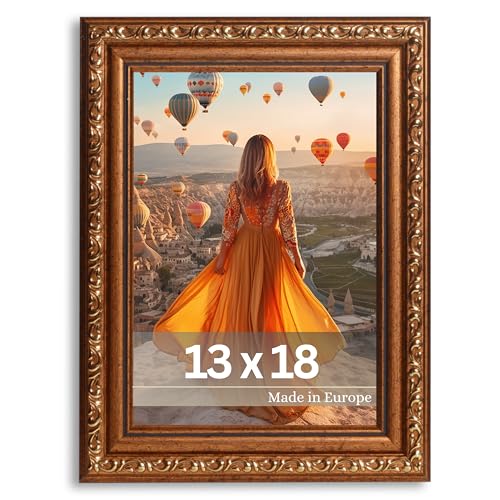VictoR antiker, kunstvoller Fotorahmen „Chagall (Braun Gold, 13 x 18 cm)