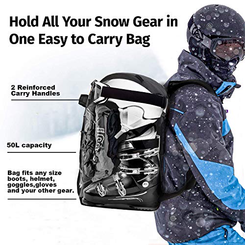 image for AUMTISC Ski-Backpack Boot-Bags Ski-Boot Bag - Ski Travel Boot for Flyi