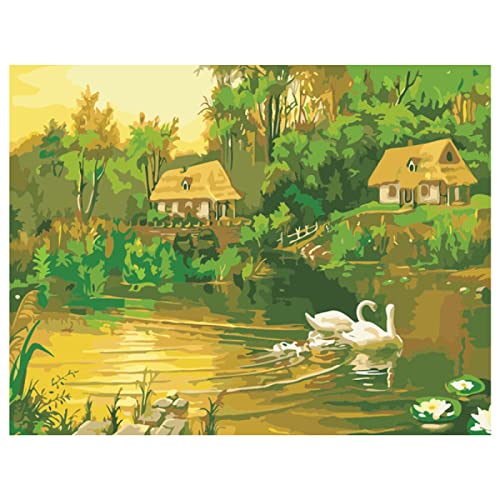 Pintura de diamante 5D completa de 30x40cm: bordado de cristales DIY de cisne