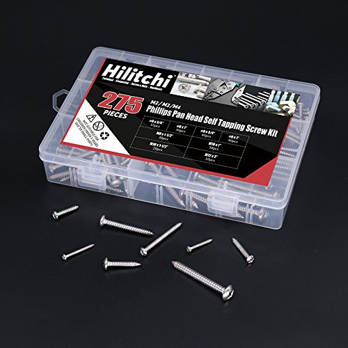 Juego de 275 Tornillos Autorroscantes de Acero Inoxidable miniatura 3
