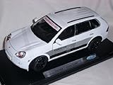 Größe ca 25 cm Welly Porsche Cayenne Turbo Weiss Sports Cup Schwarze Felgen 1/18 Modellauto Modell Auto