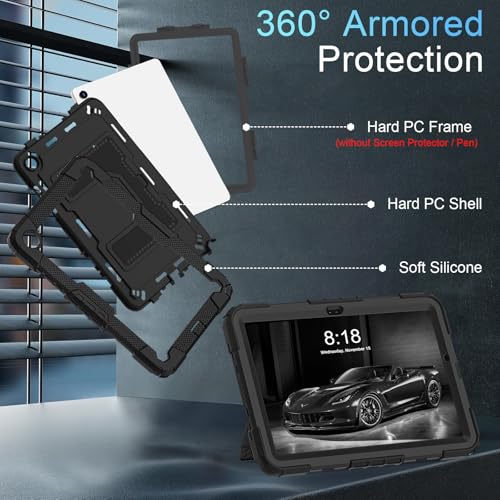 Image of for Galaxy Tab A11 Plus Case Samsung Galaxy Tab A11+ /A9+ 11-Inch, Heavy Duty Military Grade Shockproof Cover for Samsung Galaxy Tab A11 /A9 Plus Cases,Black