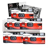 Disposable Camera Bundle with Swiss+Pro Disposable Camera Single-Use Film Cameras with 27 Exposures and Clikoze Disposable Photography Tips Card (5 Pack)