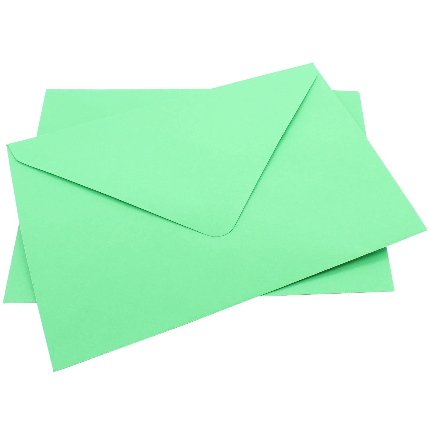 Mailshack Plain Bright Green Coloured Envelopes - 90gsm - 130 x 184mm (5 x 7) - Great for Cards of All Types Greetings, Crafts, Party Invitations and More. (500)