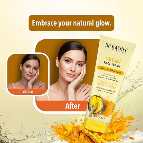 Image of DR.RASHEL Ubtan Face Wash For Men & Women | Concentrate for Deep Cleansing & Clove Purifying Face Wash With Natural Ingredients Suitable For All Skin Oily to Normal | 100ml Each | Pack of 2