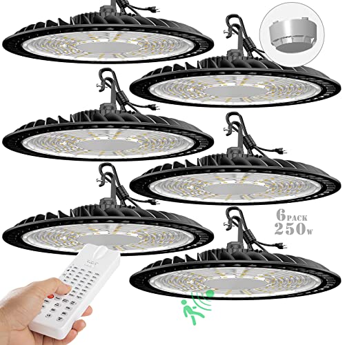 bulbeats 250W Smart Motion Activated LED High Bay Light 35000LM Dimmable/Sensing Distance/Hold Time Adjustable UFO LED High Bay Shop Light 5000K UFO Lights with Multifunctional Remote Control-6Pack bulbeats 250W Smart Motion Activated LED High Bay Light 35000LM Dimmable/Sensing Distance/Hold Time Adjustable UFO LED High Bay Shop Light 5000K UFO Lights with Multifunctional Remote Control-6Pack