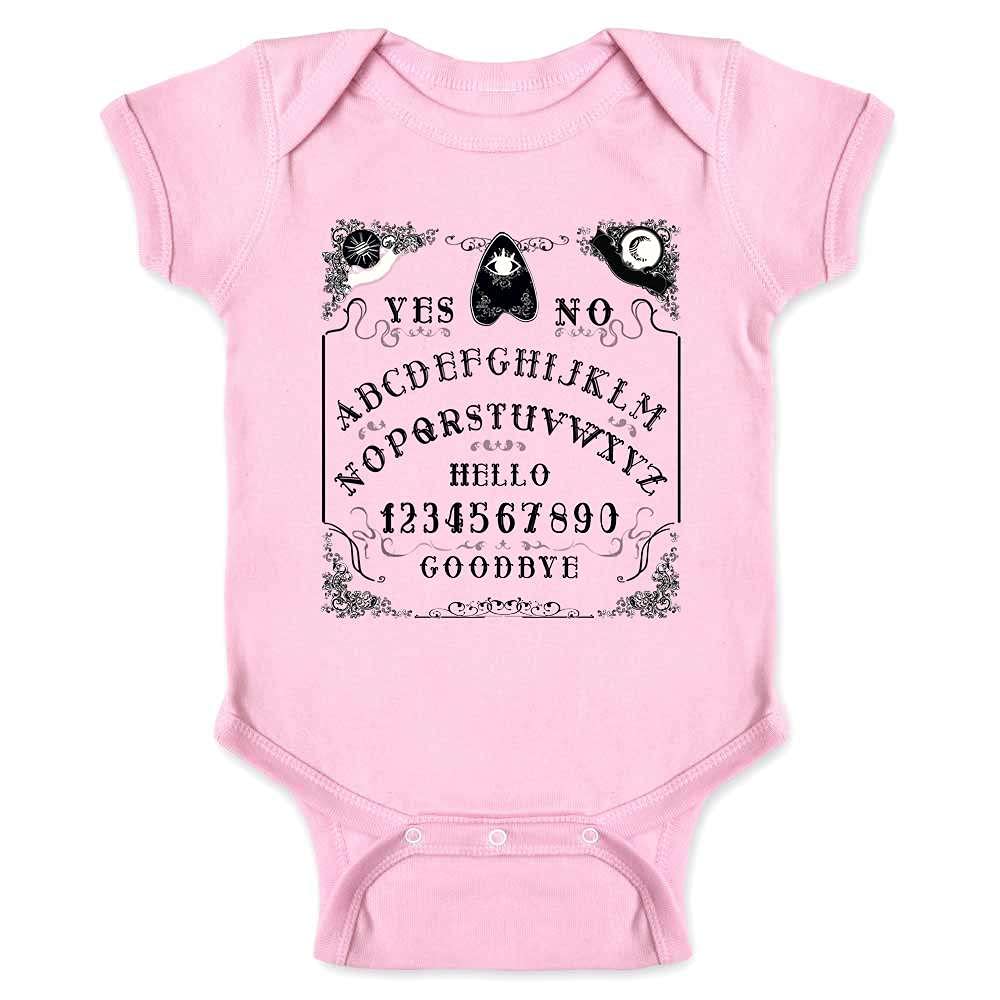 Gothic Ouija Board Infant Bodysuit for Spooky Little Ones Pink 12M