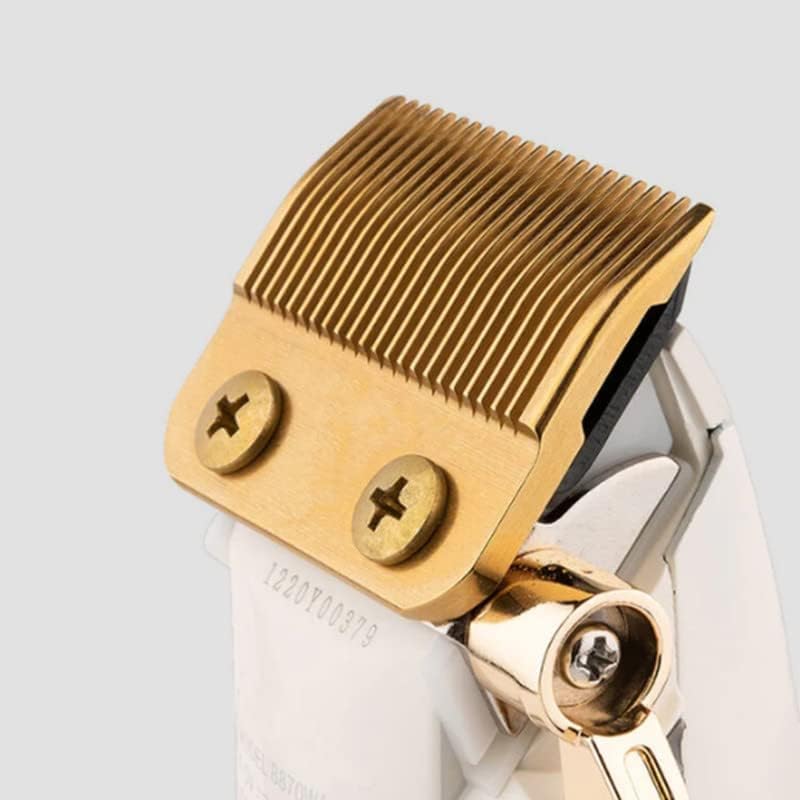 Replacement Taper Clipper Blades for BaBylissPRO FX870 / FXF880 / FX810 / FX825 / FX673N / FX870 / FX802G Hair Trimmer Clipper Blades Ultra Precise DLC Most 2-hole Systems Cutter Head Parts (Gold)