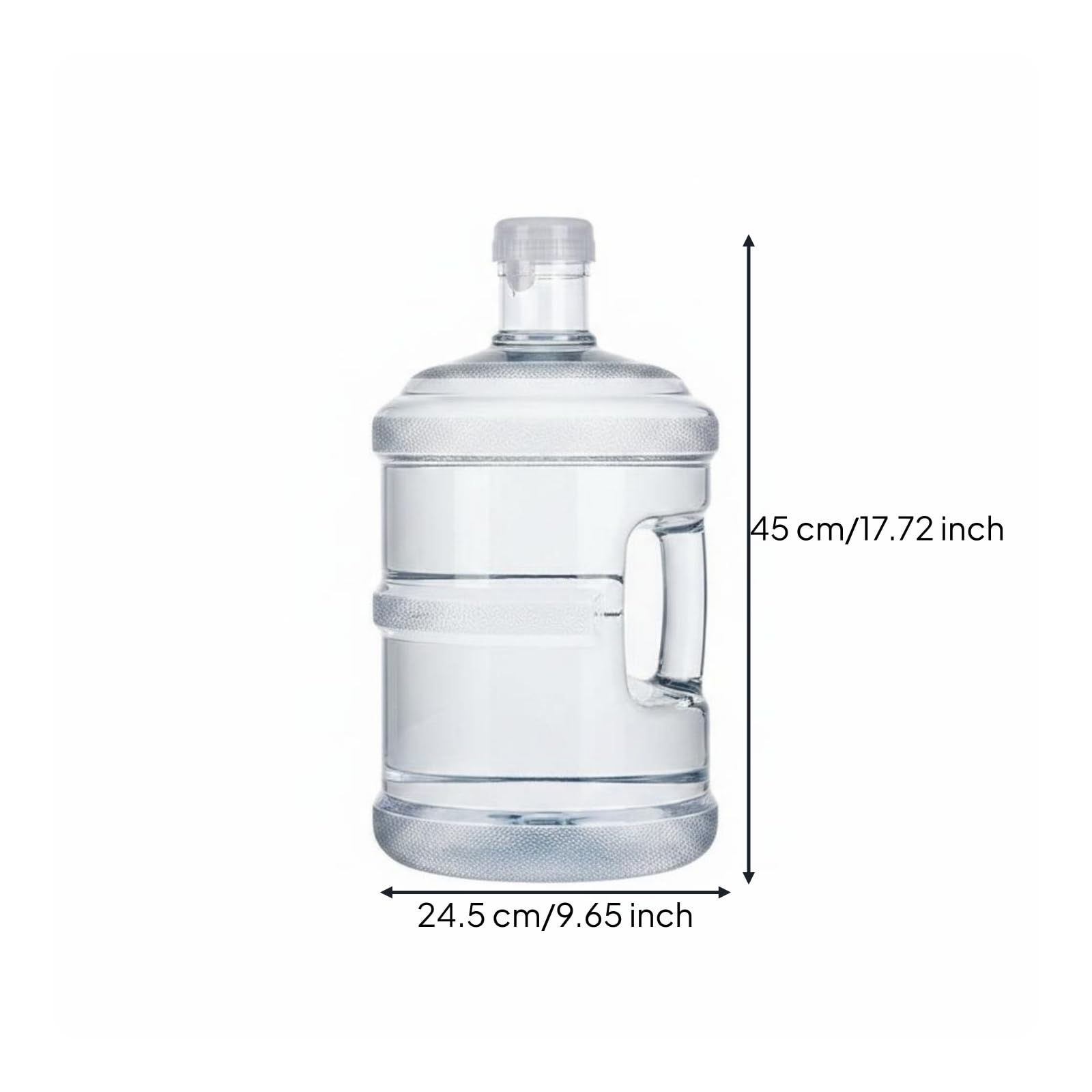 Contenitore Portatile per Liquidi con Manico Fisso Bottiglia per Acqua Potabile in Policarbonato Alimentare Struttura Rinforzata E Facile Trasporto Adatto per Utilizzo Quotidiano, 15 Litri