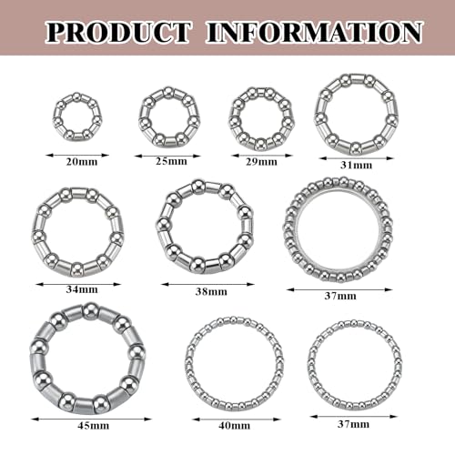 Lounsweer 5 Sets Bike Ball Bearing Kit (10 Sizes) Headset Retainer & Crank Caged Wheels 4-8mm(1/6” to 1/3“) for Mountain/Road Bicycle Repair - Thumbnail 2