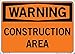 Vestil SI-W-05-C-LB-011 Sign-Warning05 14.5X10.5 Label/Decal.011, CONSTRUCTION AREA