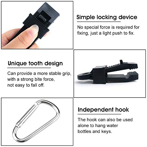 KLYNGTSK 10 Pezzi Clip per Tenda da Campeggio Tarp...