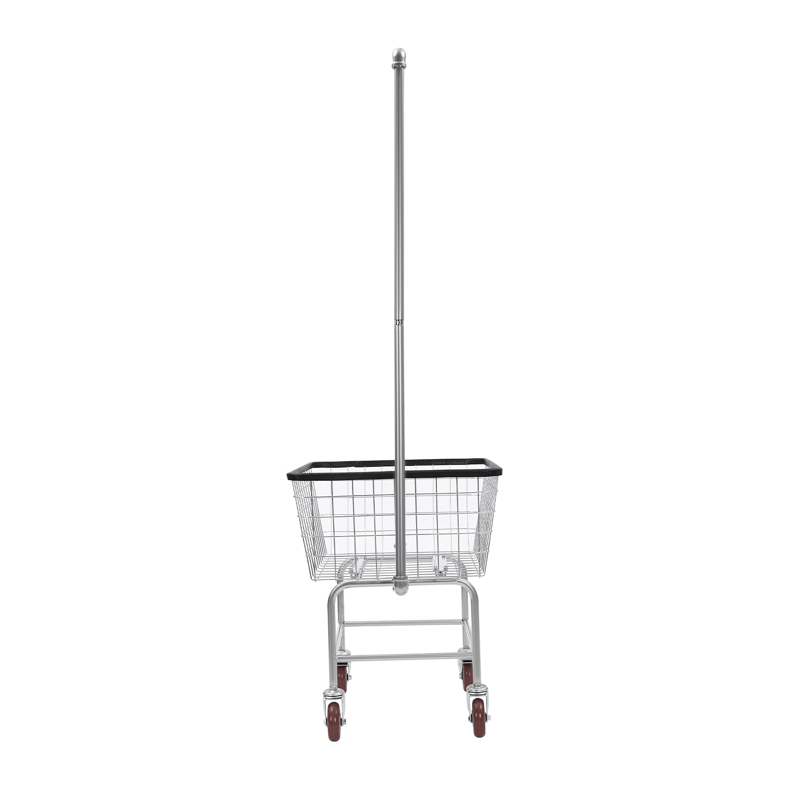 【極美品】LAUNDRY CART WITH POLE RACK CHROME Amazon.com: R&B Wire® 100E58 Heavy Duty Wire Laundry Cart