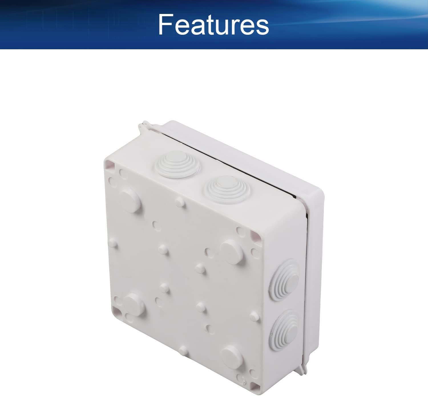 Heyiarbeit 5.91"x5.91"x2.76"(LxWxH) ABS Junction Box IP65 Electronics Universal Project Enclosure for DIY Project Electrical Equipment Gray White 1pcs