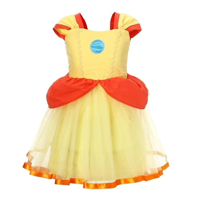 Lito Angels Disfraz Vestido de Princesa para Bebe Niña Talla 12-18 meses, Amarillo (Número de etiqueta 90)