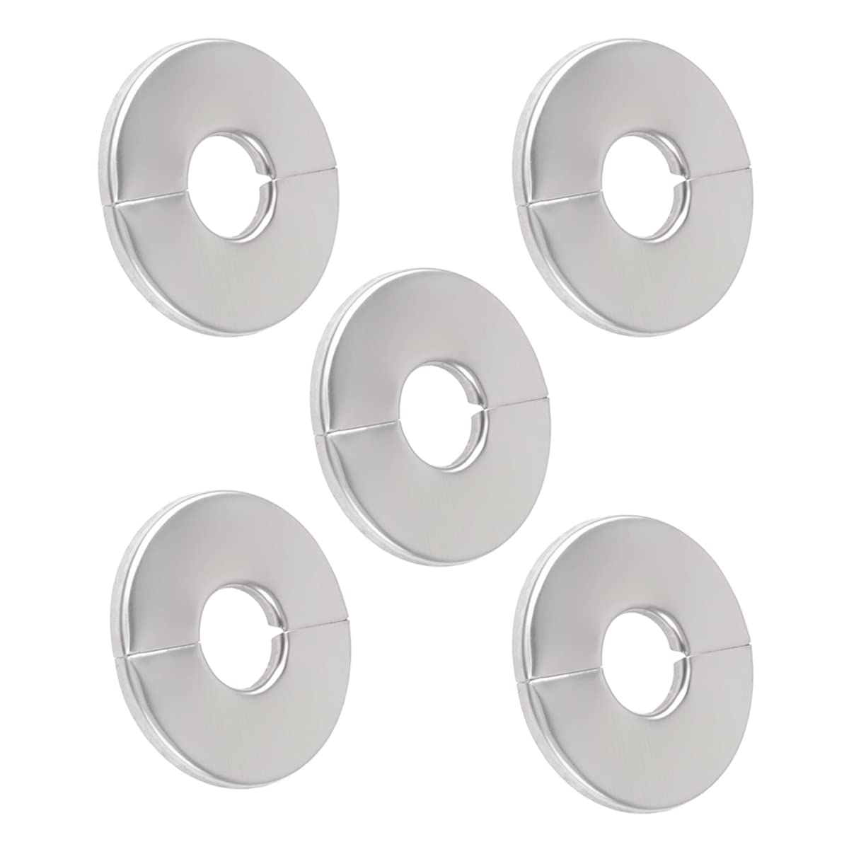 RUIANWall Split Flange, Stainless Steel Escutcheon Cover Plate Round Water Pipe Air Conditioning Hole Decorative Cover Accessories for 22mm Diameter Pipe 5Pcs
