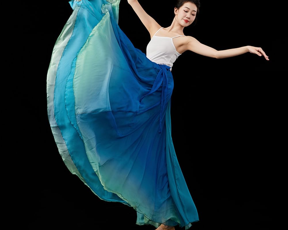 Donna Moderne Gonne Maxi Lunghe A Vita Alta e Ampie per Danza lirica, Swing e Allenamento Stile Flamenco e Festival Gonne da Danza con Laccetti