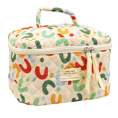 Set 3 Beauty Case Da Viaggio Donna - Borsa Cosmetica Grande In Cotone Floreale, Trousse Trucchi Organizer - Foto 5