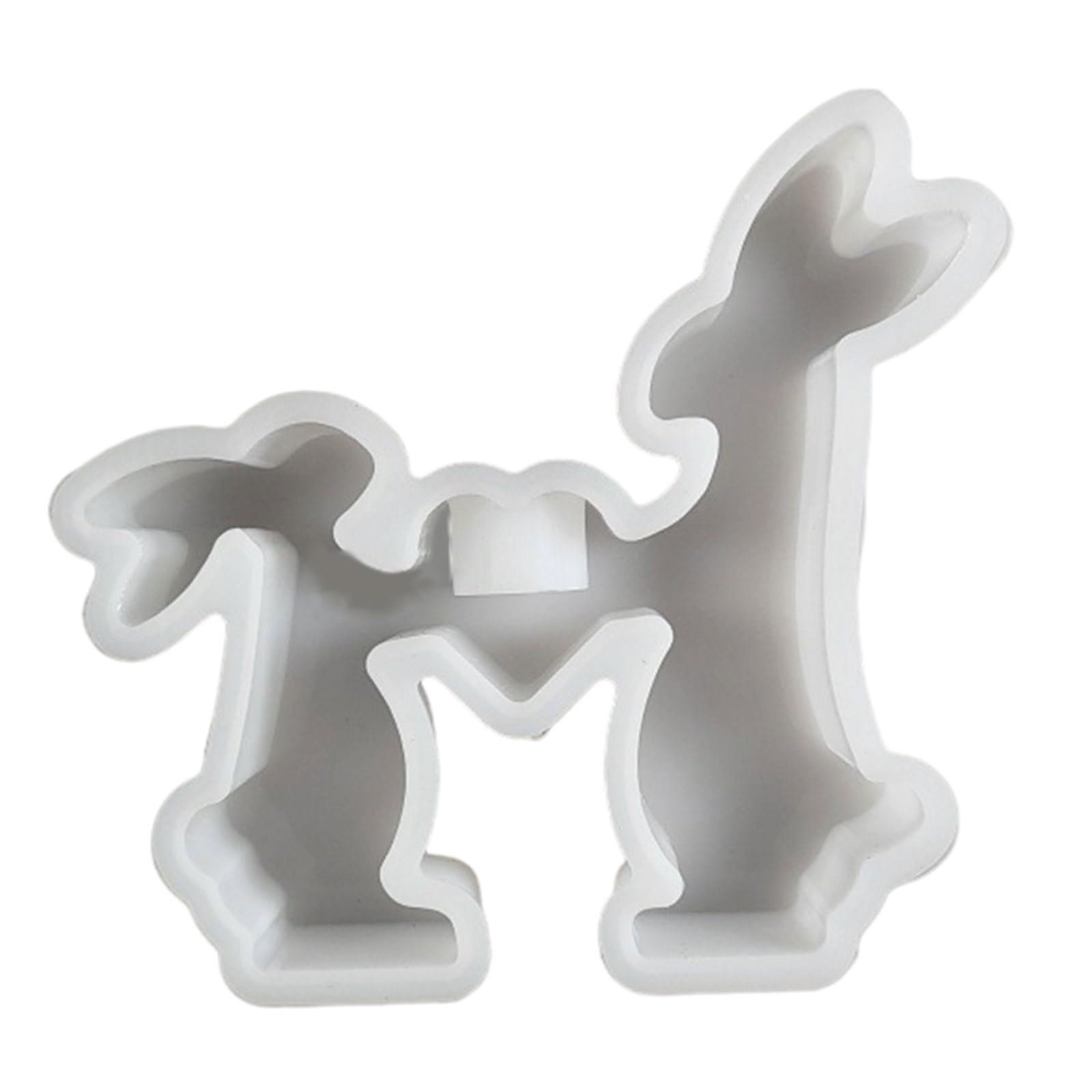 Alksubbm Rabbits Holder Silicone Molds Craft Supplies Easter Candlestick Resin for Table Decorations Heart Holder Easter Candlestick Silicone