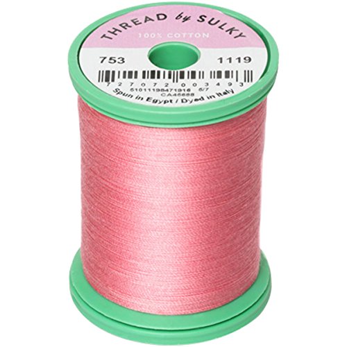 Hilo Sulky Cotton & Steel 50wt, 660 yardas, color Mauve Oscuro miniatura 1