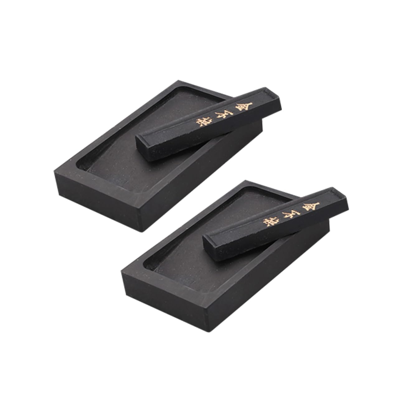 Plaque D'encre pour Calligraphie Rectangulaire 5 Pouces, Lot de 2 Set