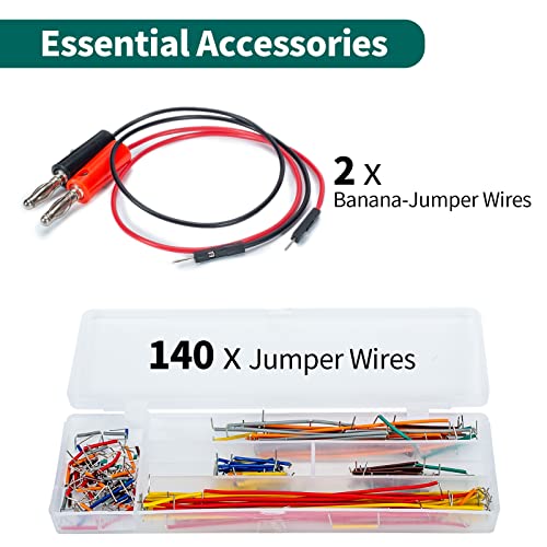 YIHUA 1502PBB Gatenrasterplaten, steekplank, breadboard, power supply set, laboratoriumvoeding, kit met DC + 15 V -15 V uitgang voor Arduino Starter Kit, elektronische projectkit, soldeervrije - Afbeelding 6