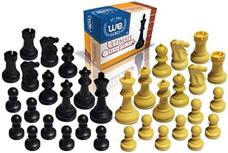 WE Games Ultimate Tournament Staunton Chessmen with 3.75 Inch King & Triple Weight over 3.9 lbs (Renewed)
