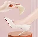 Gopinath Autolink Shoe Fillers for Women Adjustable Tightener Pads Shoe Pad Heel Pads for Women Shoes, shoe back pads, shoe tightener pads (SHOES FILLER 1 SET BLACK+1 SET BEIGE) gallery image