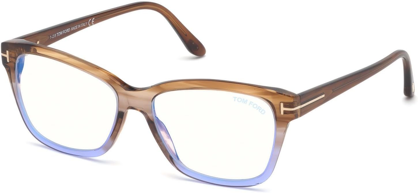 Tom Ford Eyeglasses FT 5597 -F-B Asian fit 047 Shiny Striped Champagne W. Gradie