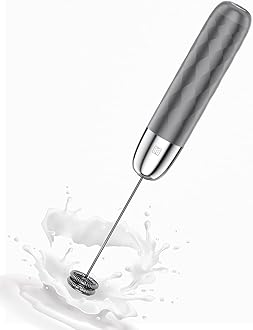 Maestri HouseRechargeable Milk Frother, LunaFro Mini Handheld Electric Foam Maker Detachable Stainless Steel Whisk Drink Mixer Foamer Mini Blender for Matcha, Lattes, Cappuccino, No StandClimatePartner certified