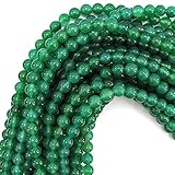 Tamaño de la piedra: 4 mm 5 hebras de cuentas llanas de ónix verde natural de 4 mm13 pulgadas de largo para la fabricación de joyas