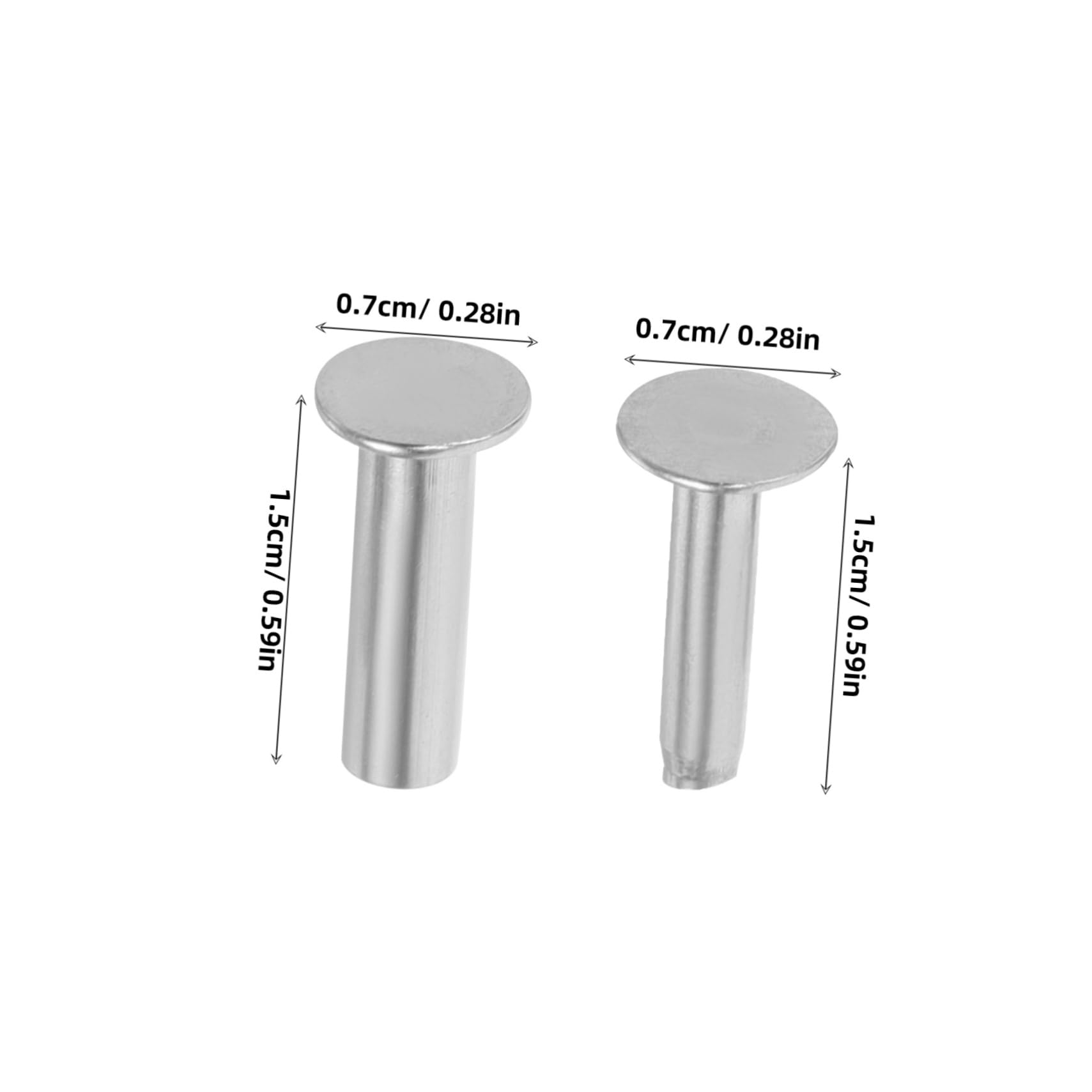 Veemoon Craft Knife Handle Rivet Set 4 Pairs Solid Metal Easy Fastening for Knife Making Handle Support