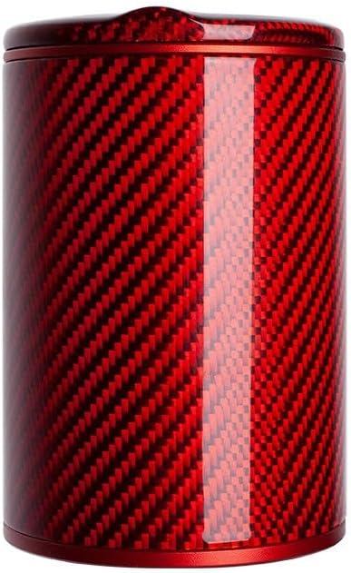 Car Carbon Fiber Ashtray for Lucid Air Dream Edition 2021–2022, Upscale Ashtray, Luxury Automotive Ashtray, High-end Vehicle Ashtray,Red