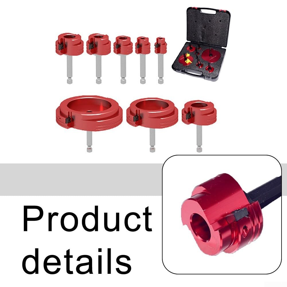 Kit de escariador de PVC de 8 piezas para taladro, juego de herramientas de ahorro de accesorios de tubería de aleación de aluminio de 1/2-4 pulgadas para quitar tuberías rotas de
