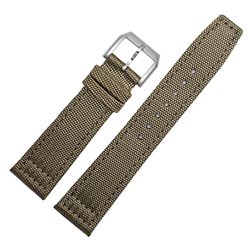 Bracelet de montre en nylon vert 22mm pour remplacer IWC TopGun