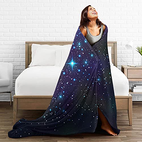Galaxy Stars Fleece Throw Blanket Soft Lightweight Warm Cozy Plush Blanket For Couch Bed Sofa 60"X50" #TOP6