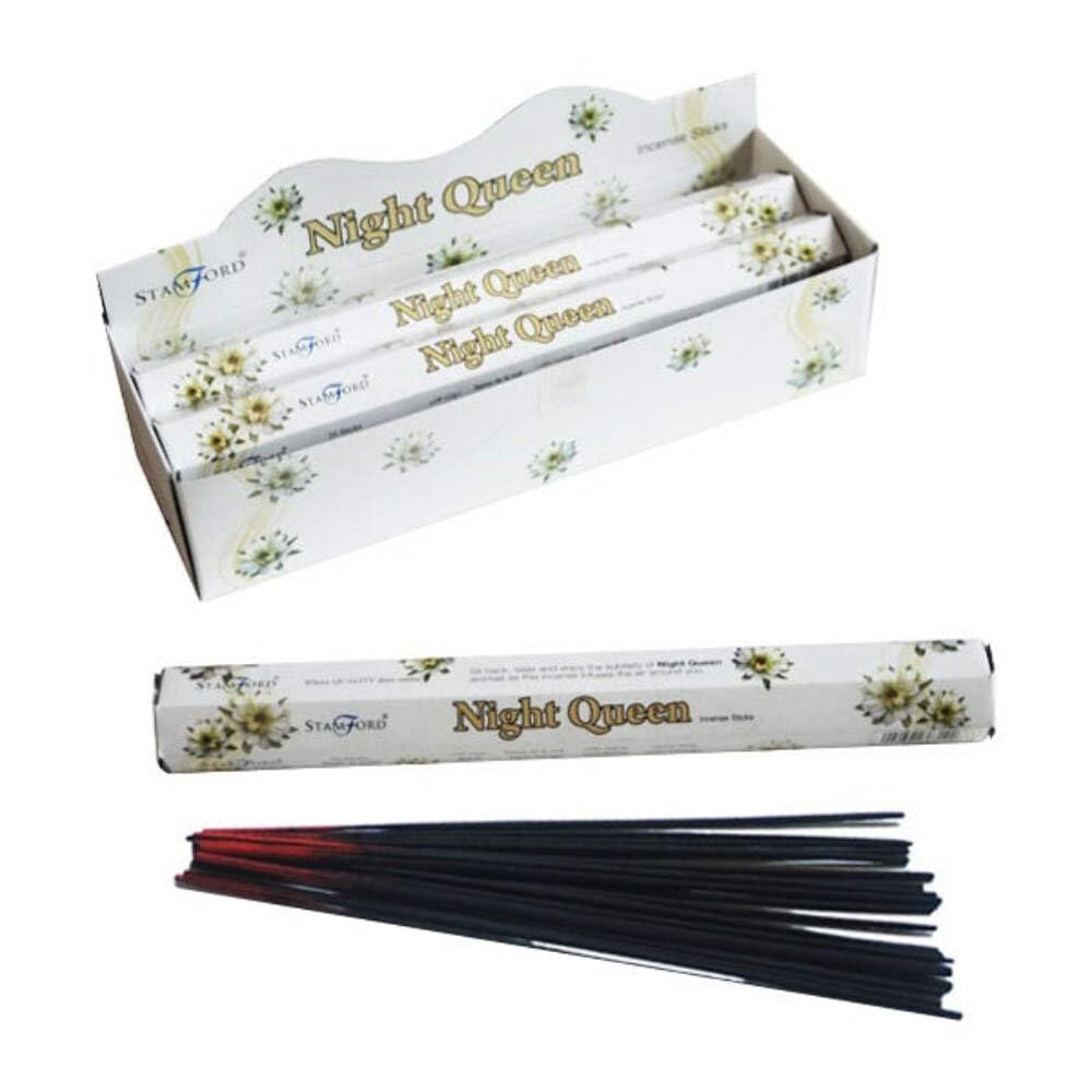 Stamford Night Queen Incense Sticks, Pack of 20, Black
