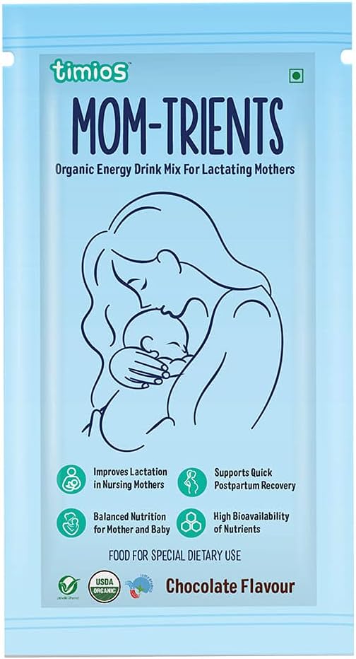 Timios Lactating Mothers' Energy Drink- Balanced Nutrition For Mother and Baby(Chocolate Drink)-Pack of 5
