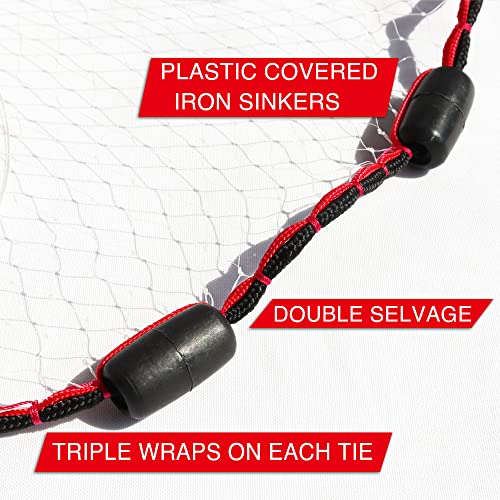 BasicGear® Cast Net, Protected Weights, 3ft Radius, 1/4 in Mesh - image 6